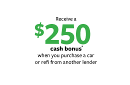 $250 cash bonus when you purchase or refi